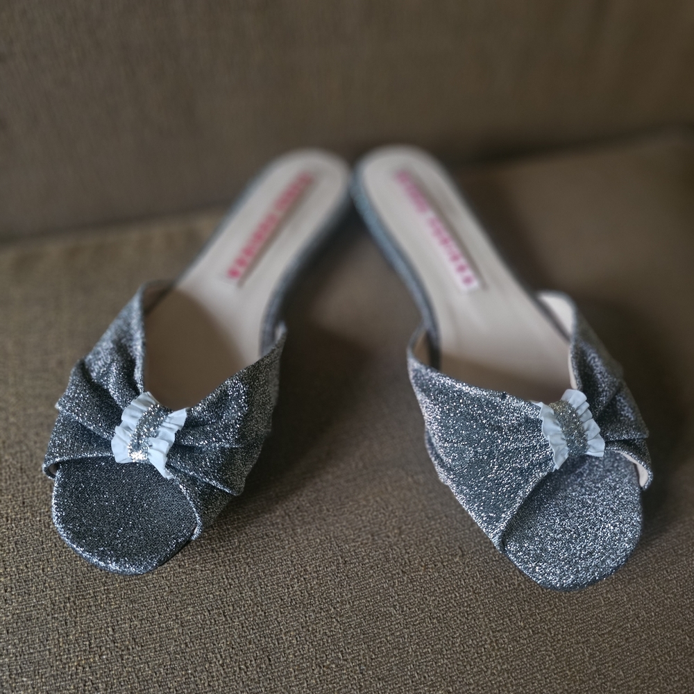 Minna Parikka Silver Flat Sandals Size 41 - Picture 7 of 12